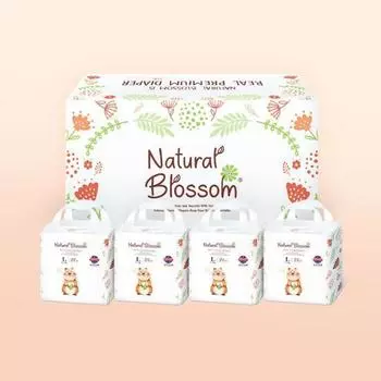 Подгузники-трусики Natural Blossom Ultra Slim L 24 простыни x 4 упаковки, корейские детские товары Nevel panty diaper L 4 pack