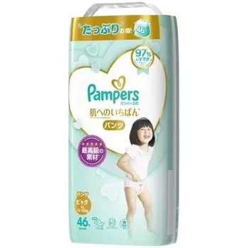 Подгузники-трусики Pampers Самые чувствительные к коже Большие (12~22 кг) 46 штук