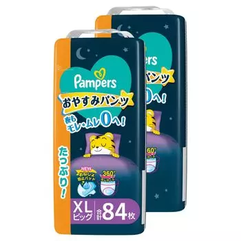 Подгузники-трусы для сна Big Pampers 84 шт. x 2 [Размер трусиков] (12~17 кг) (42 упаковки) [Элемент дела]