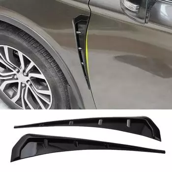Подходит для 2016-2021 Honda Accessories Civic 10th Gen Переднее крыло Боковой воздухозаборник Карбоновый принт Черный чёрный
