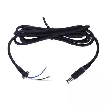 Подходит для адаптера зарядного устройства ноутбука Dell HP, черный штырь 7,4 X 5,0 мм со светодиодной подсветкой, 1,8 м, медный штекер постоянного тока, соединительный шнур, кабель