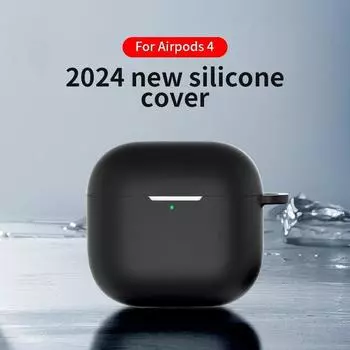 Подходит для Airpods 4 защитный чехол для наушников Airpods4 силиконовый чехол для наушников airpods 4 белый