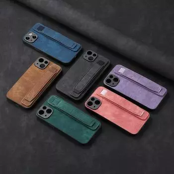 Подходит для Apple 16 Pro Max Чехол для мобильного телефона, кожаный ремешок с узором плюс чехол с защитой от падения для iPhone15 Pro iPhone 16 Pro Max (large hole) розовый