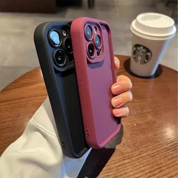 Подходит для Apple 16promax Чехол для мобильного телефона Solid Color Internet Celebrity IPhone161514131211 Защитный чехол Anti-Drop XR iPhone16