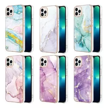Подходит для Apple IPhone16 Чехол для мобильного телефона с гальваническим покрытием 11/13/14 Pro Marble Чехол для мобильного телефона 16 Promax