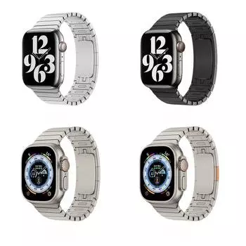 Подходит для Apple Watch10 Apple Ultra, ремешок из нержавеющей стали с металлическим ремешком и кнопкой для снятия одной бусины 38/40/41MM(S10 42
