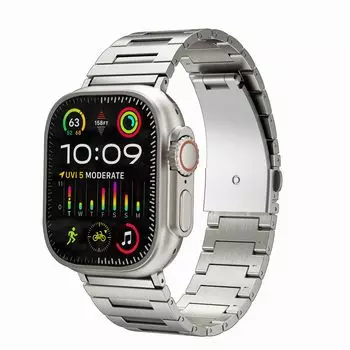 Подходит для Apple Watch 1–9 поколения/se/ультра/2 поколения Bulgari, титановый металлический ремешок для часов, титановый ремешок 38/40/41mm серебряный