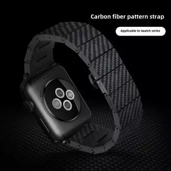 Подходит для Apple Watch S9 Ultra S8/7/6/5 Band Apple Watch IWatch Carbon Fibre Texture Applicable: 38/40/41 mm