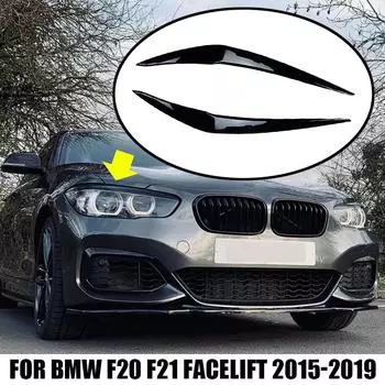 Подходит для аксессуаров BMW 1 серии F20 F21 16i 118i 120i 125i M135i M140i 2015-2019 фара бровь веко крышка декоративная чёрный