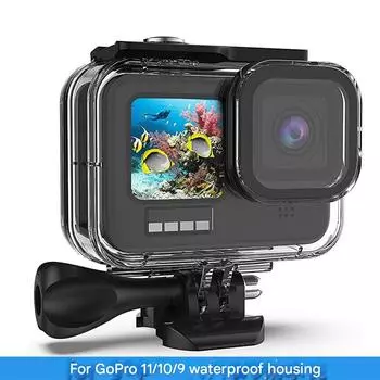 Подходит для аксессуаров Gopro 13/12/11/10/9 Водонепроницаемый чехол без снятия объектива Защитный чехол для спортивной камеры Дайвинг Чехол