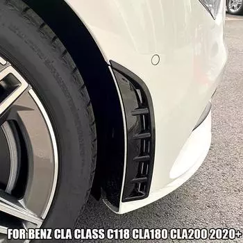 Подходит для аксессуаров Mercedes-Benz CLA Class C118 CLA180 CLA200 2020+ Передний бампер Сплиттер Canards Боковая вентиляционная крышка Отделка