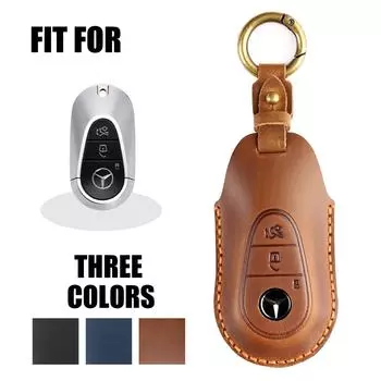 Подходит для Benz NewCLevel Key CoverC200LShellC260LNewSLevelS400LBagS450LCCarE300LНатуральная кожа коричневый