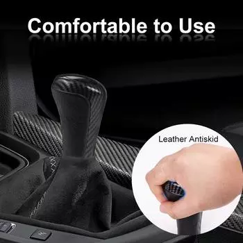 Подходит для BMW 1 3 5 6 серии E46 E53 E60 E61 E63 E81 E82 E83 E84 E87 E90 E91 E92 автомобиль 5 6 скорость кожаный рычаг переключения передач ручка переключения передач
