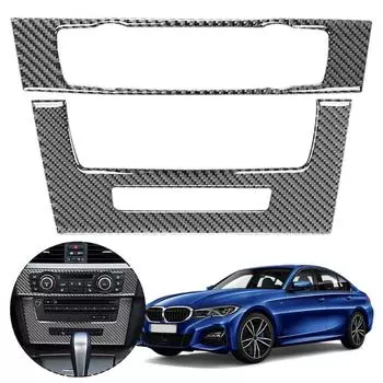 Подходит для BMW 3 серии E90 Внутренняя модификация E92 320i Центральная консоль Кондиционер Cd Панель Carbon Fibre Stic P8B0