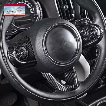 Подходит для BMW mini cooper F54 F55 F56 F57 F60 Автомобильные аксессуары Защита кнопок рулевого колеса из углеродного волокна 3D-наклейки