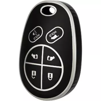 Подходит для чехла для ключей Toyota, мягкий чехол для автомобильных ключей из ТПУ, совместим с 2004-2018 Toyota Sienna Avalon Highlander Sequoia Solara Tacoma
