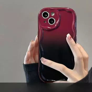 Подходит для чехла для мобильного телефона Apple 15promax Новый год iPhone 14/13 Градиентный красный Кукла с сердечком 11/12 Силикон iPhone 15