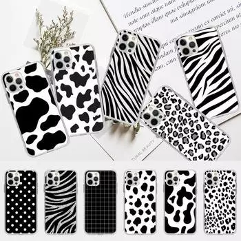 Подходит для чехла для мобильного телефона iPhone16, новый корейский простой черно-белый молочный узор чехол для мобильного телефона iPhone13