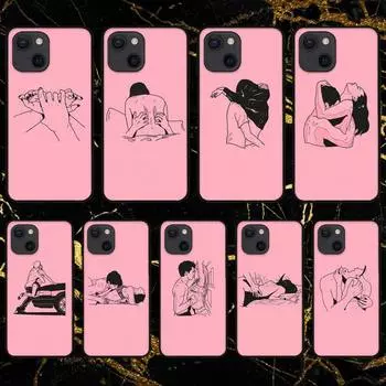 Подходит для чехла для мобильного телефона iPhone16, нового чехла для мобильного телефона линейки Couple Line. iPhone13