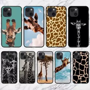 Подходит для чехла для мобильного телефона iPhone16, нового чехла для мобильного телефона с изображением жирафа. iPhone13