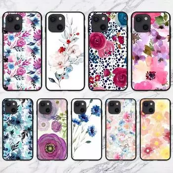 Подходит для чехла для мобильного телефона iPhone16, нового весеннего маленького свежего розового цветочного чехла для мобильного телефона Ins. iPhone16
