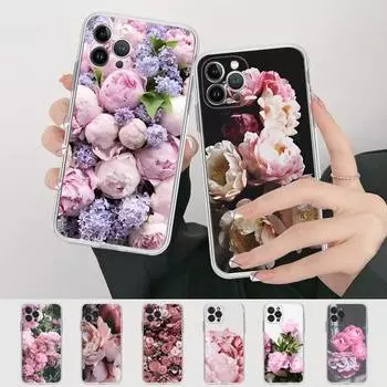 Подходит для чехла для мобильного телефона iPhone 16, японского и корейского тюльпана, маленького свежего нового чехла для мобильного телефона с изображением розы для девочек iPhone16