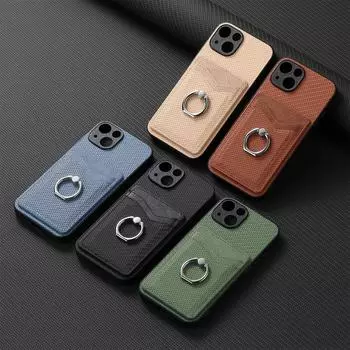 Подходит для чехла для мобильного телефона Apple 16 Pro, плетеного кольца-держателя для защиты от падения, защитного чехла для iPhone 15 Pro Max iPhone 16 Pro Max чёрный