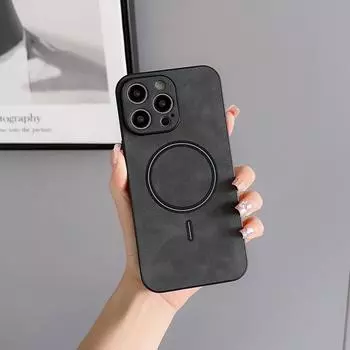 Подходит для чехла для телефона Apple 14promax, Магнитное притяжение, Полное покрытие с ощущением кожи iPhone13, 12 Защита от падений, 11 Бизнес Xr, Простой и элегантный iPhone 15 Pro max 6.7 inches