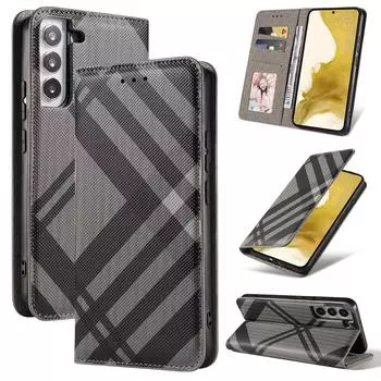 Подходит для чехла для телефона S24, кожаный чехол для телефона S23, S23+FE, новый защитный чехол-книжка для вставки карт, ПРИМЕЧАНИЕ+20 A13 5G светло-серый