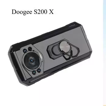 Подходит для чехла и держателя для телефона Doogee S200 X (черный, с держателем) чёрный