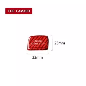 Подходит для Chevrolet Camaro 2017-2019 Аксессуары для автомобиляЗадняя крышка из твердого углеродного волокна с одной кнопкой запуска Защитная накладка для автомобиля, красная красный