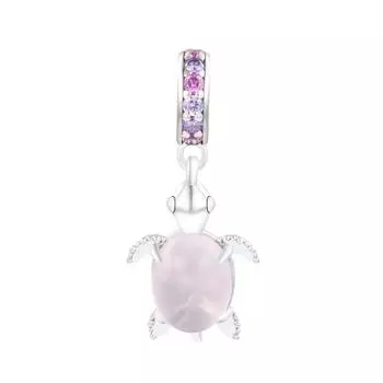 Подходит для европейского браслета Femme, стерлинговое серебро 925 пробы, муранское стекло, розовая морская черепаха, висячие очаровательные бусины для женщин, изготовление ювелирных изделий своими руками