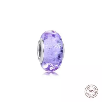 Подходит для европейского браслета-подвески из стерлингового серебра 925 пробы, волнистые необычные розовые подвески из муранского стекла, бусины, женские ювелирные изделия своими руками, новинка 2020 года