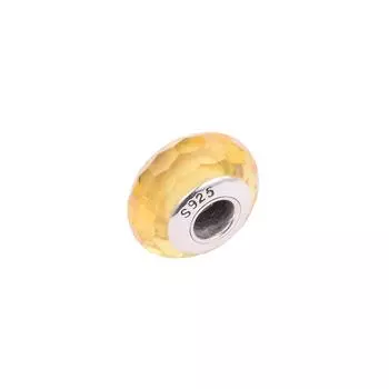 Подходит для европейского браслета, подвески из стерлингового серебра 925 пробы, очаровательные бусины из муранского стекла охры для женщин, изготовление ювелирных изделий своими руками