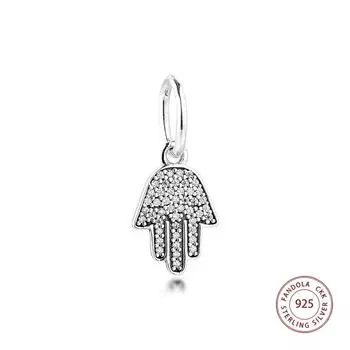 Подходит для европейского браслета, подвески, стерлинговое серебро 925 пробы, символ защиты, висячие бусины, женские ювелирные изделия своими руками, подарок