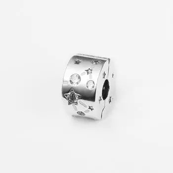 Подходит для европейского браслета, серебро 925 пробы, звезды и галактики, зажим-стоппер, подвески, бусины для изготовления ювелирных изделий, Kralen, новинка 2022 года