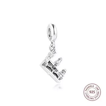 Подходит для европейского браслета, стерлингового серебра 925 пробы, Праги, Карлова моста, висячие подвески, бусины для женщин, изготовление ювелирных изделий своими руками