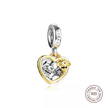 Подходит для Европы, браслет из стерлингового серебра 925 пробы, сердечки и пчелы, висячие подвески, бусины для женщин, изготовление ювелирных изделий своими руками