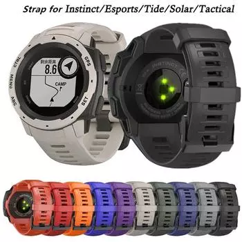 Подходит для Garmin Instinct Tide / Esports / Solar Силиконовый ремешок для часов Garmin Instinct Solar Замена ремешка на запястье