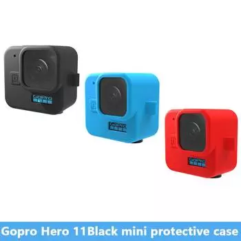 Подходит для Gopro Hero 11Черный мини-силиконовый защитный чехол, устойчивый к падению, защитный чехол, аксессуары для спортивной камеры красный