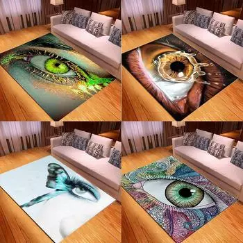 Подходит для гостиной, ковер с рисунком глаз, домашний коврик, коврик для дивана, мягкий коврик с волшебным глазом 40x60cm