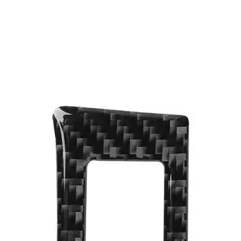 Подходит для Honda Civic 10th 2016-19 Автомобильные аксессуары Наклейка для салона автомобиля из углеродного волокна Автомобильная двойная кнопка вспышки Защитная накладка чёрный