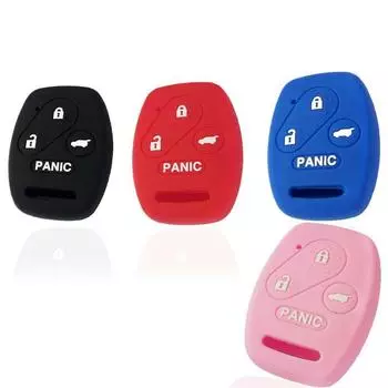 Подходит для Honda Straight Plate 4 Keys силиконовый чехол для автомобильного ключа 7/8 поколения для Accord для CRV для Civic чехол для автомобильного ключа синий