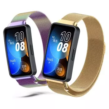 Подходит для Huawei Band 8 Milan Магнитный ремешок Смарт-браслет Сменный браслет Huawei Band 8 Металлический браслет Аксессуары For Huawei Band 8 чёрный