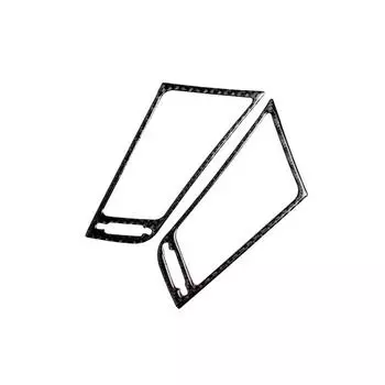 подходит для Infiniti Q50 Q60 2014-19 карбоновое волокно салон кондиционер вентиляционное отверстие выпускное отверстие отделка крышка автомобильный стилист наклейки аксессуары чёрный