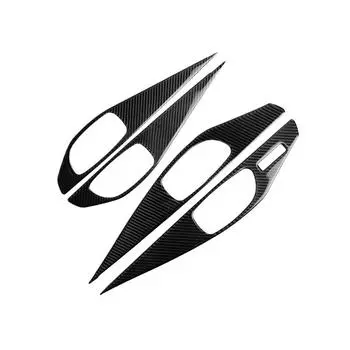 подходит для Infiniti Q50 Q60 2014-19 Аксессуары Карбоновая внутренняя дверь декоративная наклейка защита от царапин панель