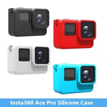 Подходит для Insta360 Ace Pro Силиконовый чехол для спортивной камеры с защитой от царапин Ace Anti-Fall Защитный чехол для спортивной камеры Аксессуары чёрный