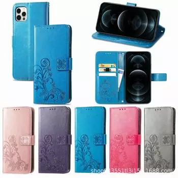 Подходит для iPhone12pro Max, кожаный чехол-раскладушка для мобильного телефона Tpu Apple 13, тисненый чехол для мобильного телефона, трансграничная популярная модель iPhOne 13 Pro Max 6.7 розы красного