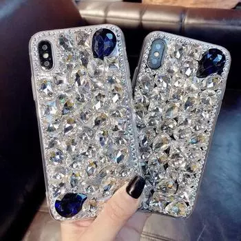 Подходит для iPhone13promax XS/145 Trend Full Diamond Mobile Phone Case Apple 16 Luxury Flower Rhinestone Защитный чехол iPhone16