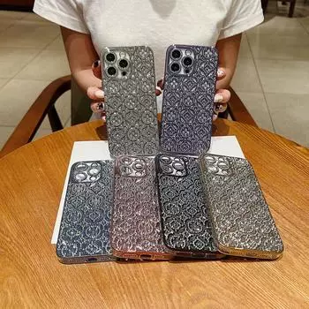 Подходит для iPhone15promax, чехол для мобильного телефона с креативным цветком и тысячей бриллиантов, мягкий чехол Apple 14 с блестками 13 и бриллиантами 12. iPhone15 розовый